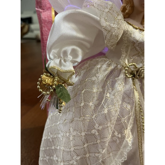 Fiber Optic Light Up Color Changing Angel Christmas Tree Topper Table Decor Vtg - Picture 3 of 12